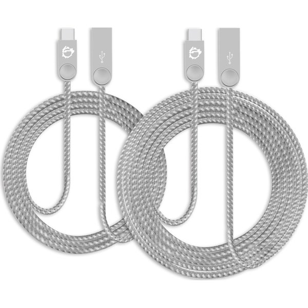 Siig Zinc Alloy Usb-C To Type-A Charging & Sync Braided Cable Bundle - CB-US0R11-S1